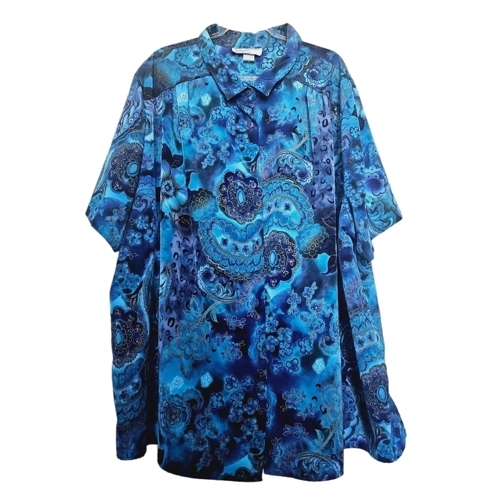 A Personal Touch Hawaiian Summer Button Up 5X